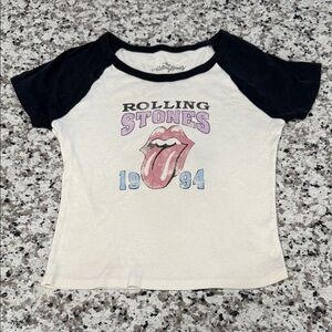 The Rolling Stones Kids Tee - Black, White, Pink